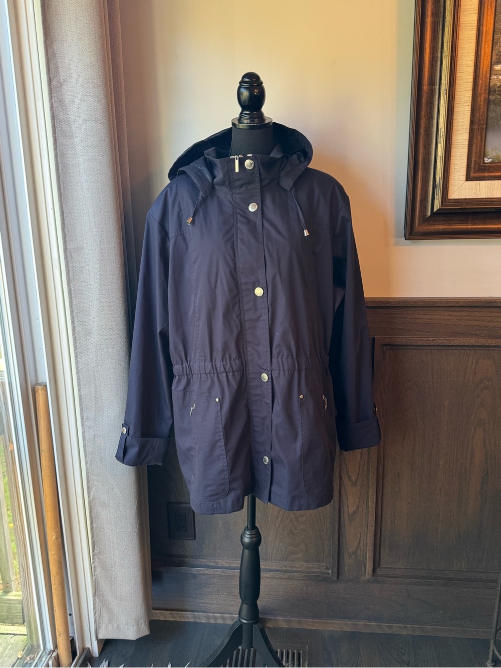 Mackintosh New England Hooded Utility Jacket - Navy 2X - Picture 9 of 11